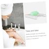 3 Pcs Storage shower soap dish storage rack sink soap dispenser non soap holder Dryer Metal bar counter drying rack soap holder decorate tray Drainage steel wire view 2