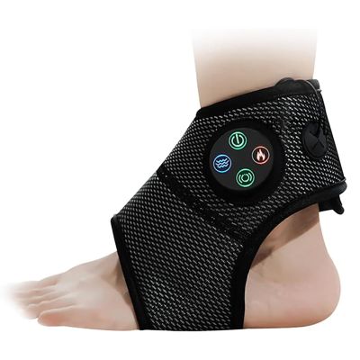NGARY Heating Ankle Brace, Electric Ankle Warmers, Three-speed Airbag Pressing and Multi-Frequency Vibration, 40~60 Temperature Adjustable, for Circulation and Muscles Relaxation