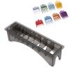 10 Grid Clipper Guard Holder Organizer, Clipper Guard Holder, Clipper Comb Holder Storage Case Rack, Hair Clipper Guide Combs Organizer Plastic for Hair Clipper Limit Comb view 1