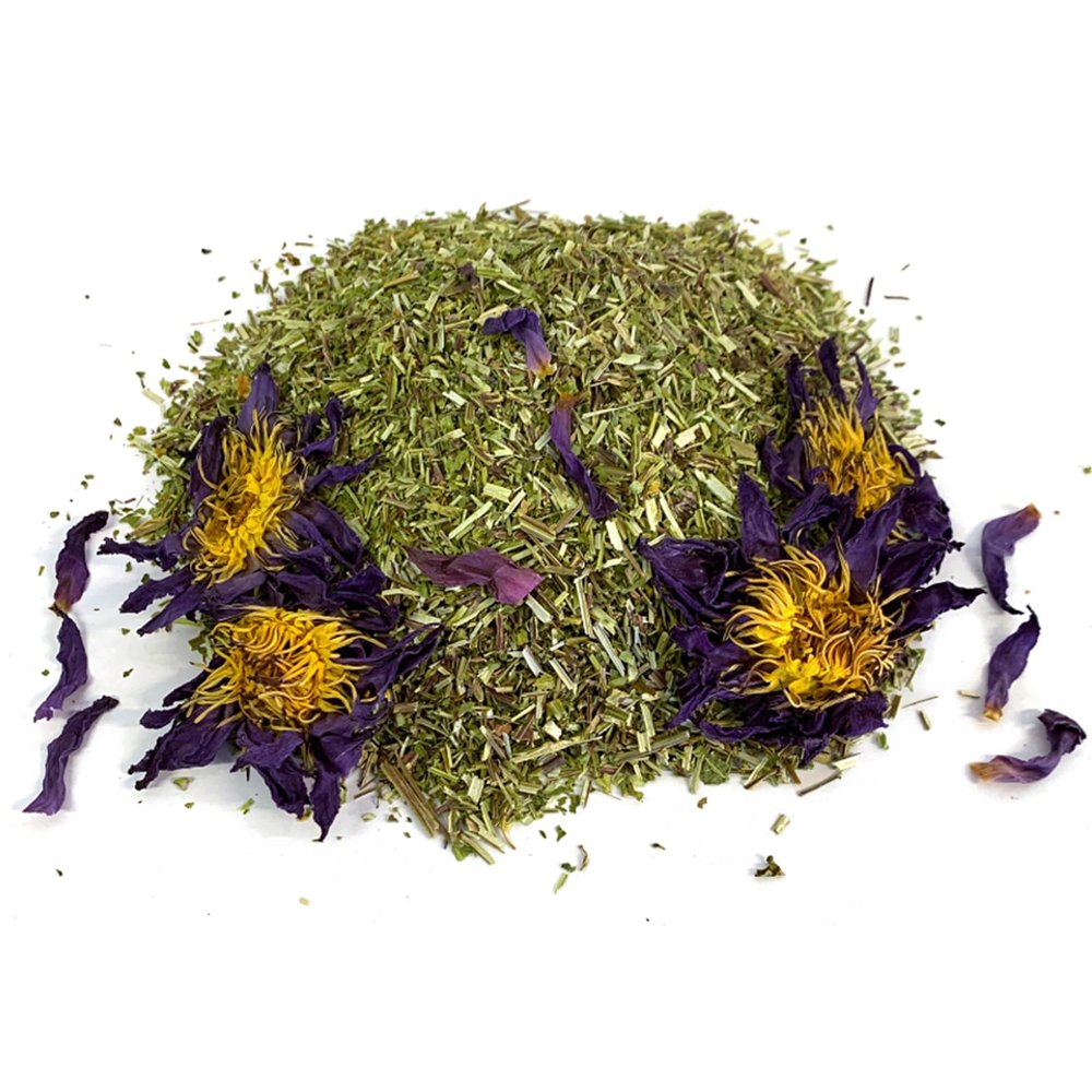 MQH Wholefoods Lotus Flowers Tea Herbal Pre Mix Mixed Blends Premium Quality! AVAILABLE IN 15+ BLENDS (Skullcap & Lotus Tea Mix, 25g)