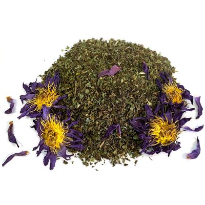 MQH Wholefoods Lotus Flowers Tea Herbal Pre Mix Mixed Blends Premium Quality! AVAILABLE IN 15+ BLENDS (Lemon Balm & Lotus Tea Mix, 25g)