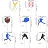 24 PCS Baseball Cupcake Toppers Glitter Baseball Players Sports Theme Cupcake Picks for Baseball Theme Baby Shower Birthday Party Cake Decorations Supplies view 2