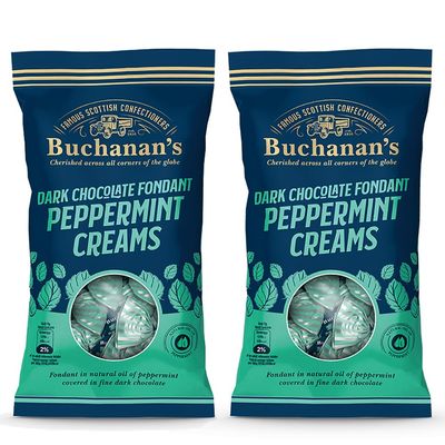 Buchanan's Dark Chocolate Fondant Peppermint Creams 120g (Pack of 2)