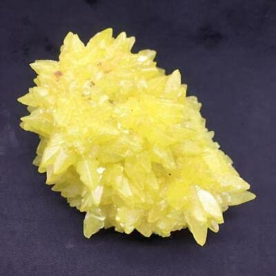 FACSER Natural crystal rough Natural Sulphur Quartz Crystal Cluster Specimen Reiki Raw Gemstone 236g