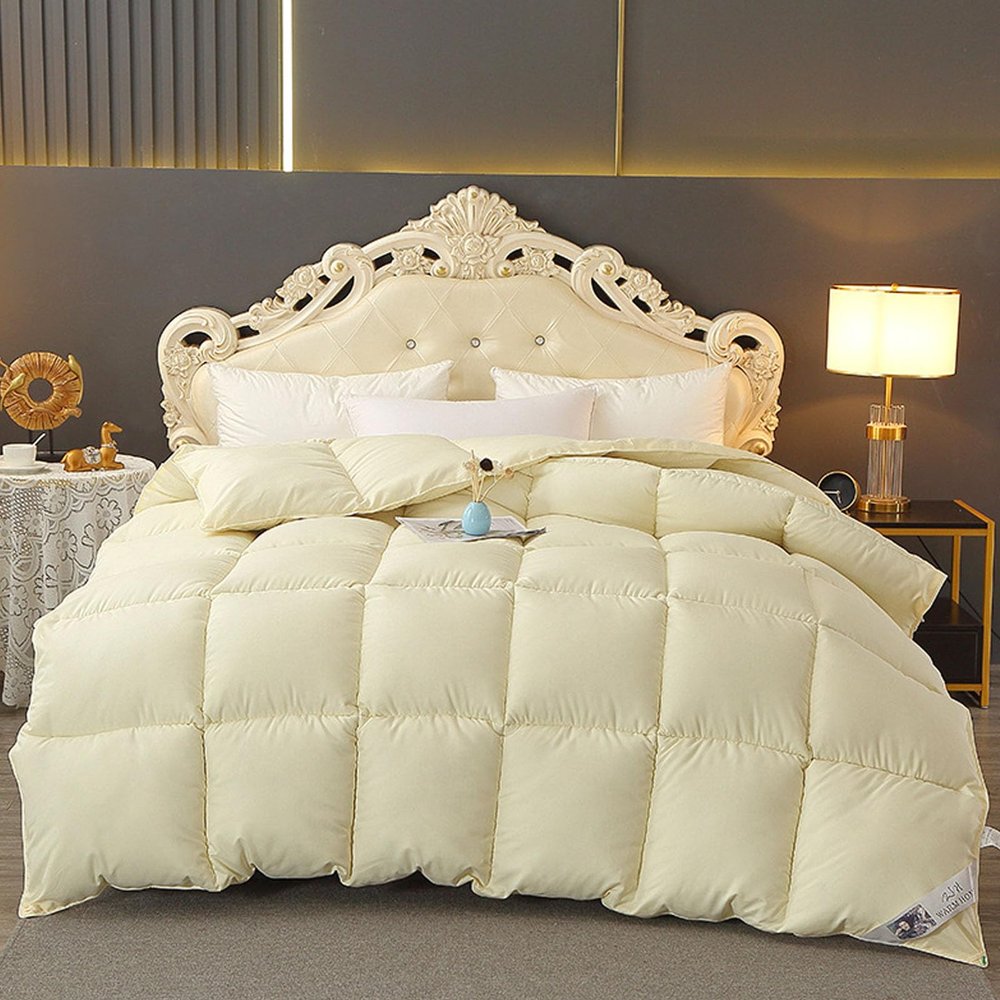 lsxlkha All Season Down Alternative Quilted Comforter, Duvet Filling and Cotton Shell, All-Season Duvet Moisture-Wicking and Thermoregulating, Silky Soft and Comfortable 150x200cm 2kg