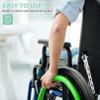 UYSELA 22Inch/24Inch Rear Wheel Sports Wheelchair Cover Wheelchair Push Rim Covers Silicone Hand Push Cover Wear-Resistant Improve Grip and Traction,Green,24in view 2