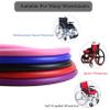 UYSELA 22Inch/24Inch Rear Wheel Sports Wheelchair Cover Wheelchair Push Rim Covers Silicone Hand Push Cover Wear-Resistant Improve Grip and Traction,Blue,22in view 4