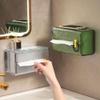 Durratou 3Pcs Convenient Bathroom Decor Adhesive Paper Towel Tissue Box Wall Mounted Tissue Box view 4