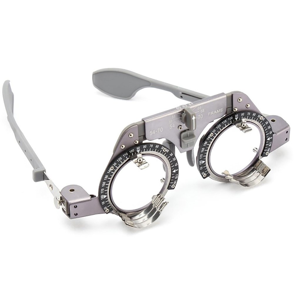BDJSN Adjustable Optical Trial Lens Frame, Titanium Optic Trial Eye Optometry Lens Frame Test, PD 54-70mm for Optometry Vision Examination In Optical Shops, Hospitals