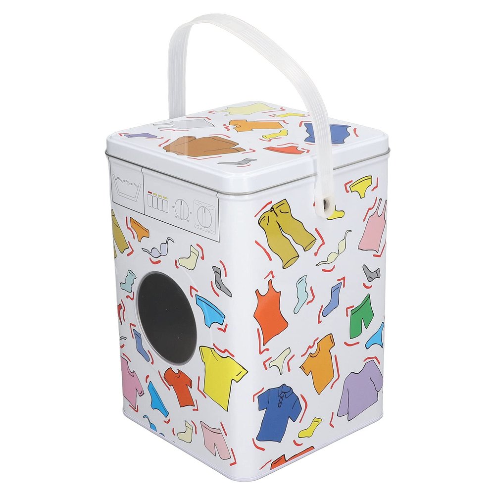 Laundry Powder Bin Iron Laundry Detergent Tin Laundry Pods Storage Container Washing Powder Storage Box for Home