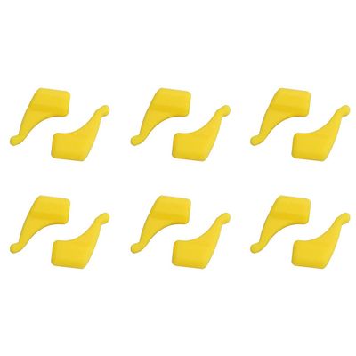 Ailan 12pcs Antislip Ear Hook Grip Anti-Dropping Ears Hooks Eyeglass Temple Tip Stoppers Eyewear Leg Cover Spectacle Holder Sunglasses, Yellow
