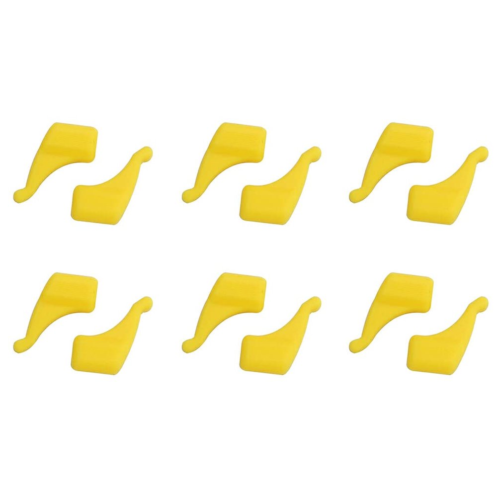 Ailan 12pcs Antislip Ear Hook Grip Anti-Dropping Ears Hooks Eyeglass Temple Tip Stoppers Eyewear Leg Cover Spectacle Holder Sunglasses, Yellow