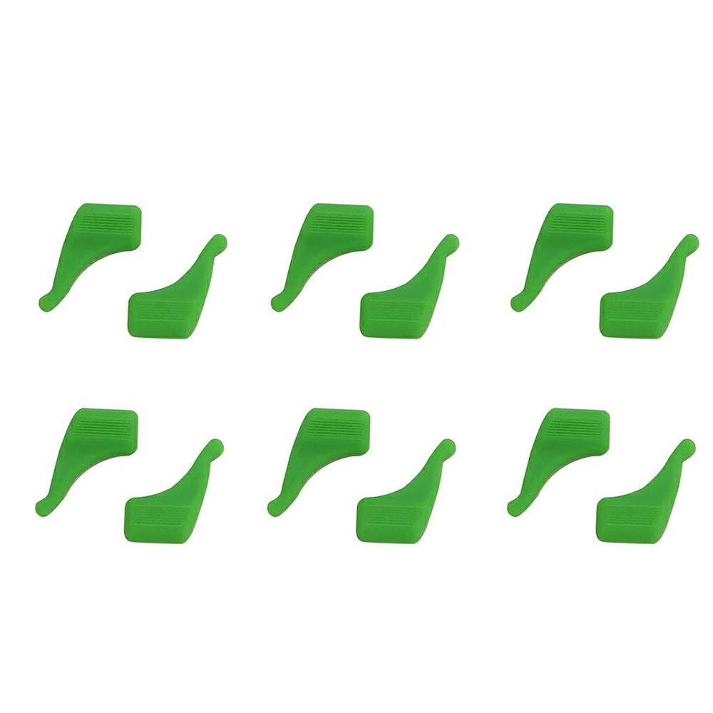 Ailan 12pcs Antislip Ear Hook Grip Anti-Dropping Ears Hooks Eyeglass Temple Tip Stoppers Eyewear Leg Cover Spectacle Holder Sunglasses, Dark Green