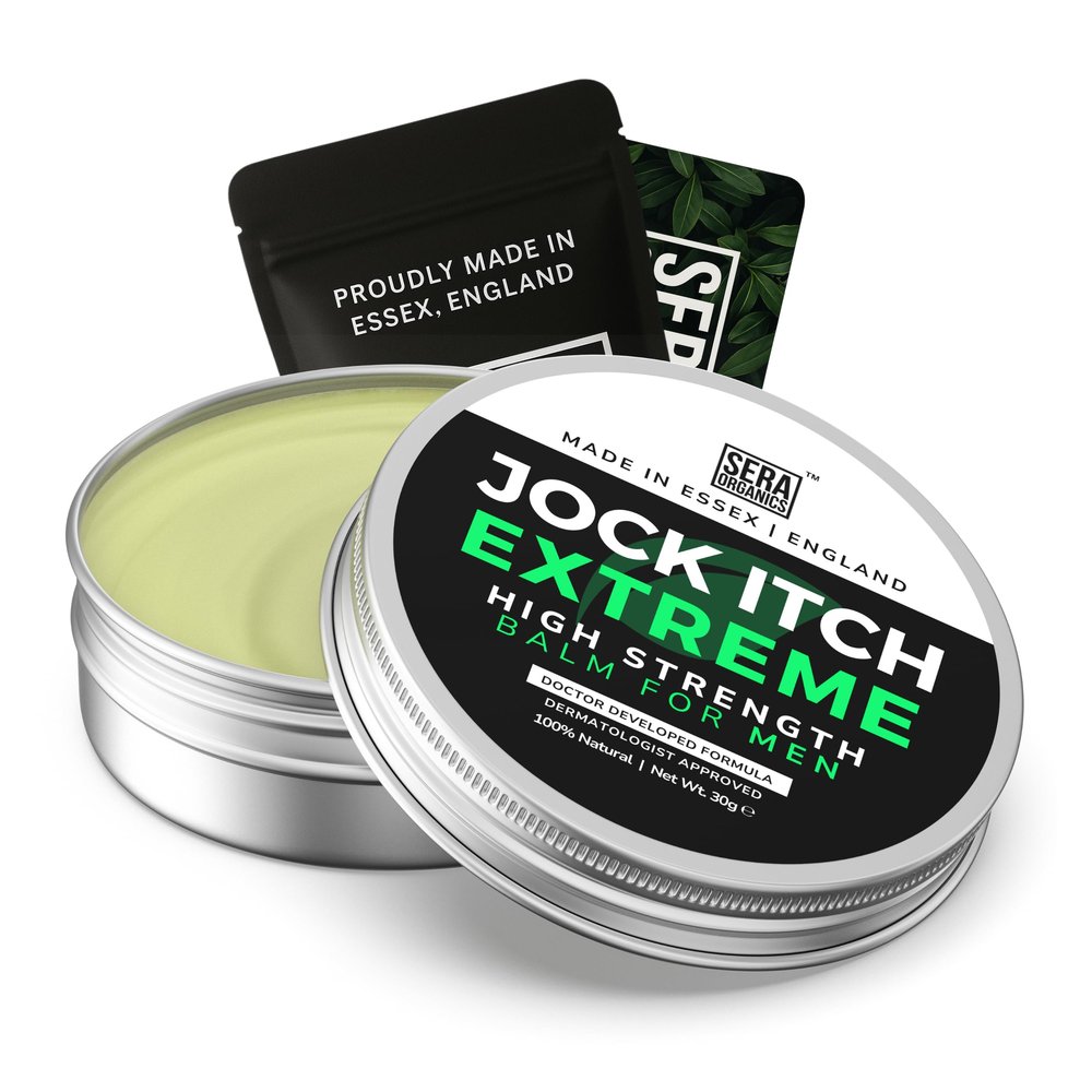 Jock Itch Cream for Men Antifungal Treatment for Groin, Itching, & Rash | Strong Jock Itch Relief Balm | Natural Antifungal Skin Cream (30ml) Made in UK