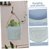 ABOOFAN Wall Mounted Iron Planter Basket Hanging Flowerpot Holder for Indoor Plants Semi-Circular Design for Balcony Garden Decorative Plant Pot for Succulents Easy to Hang Wall Flowerpot view 4