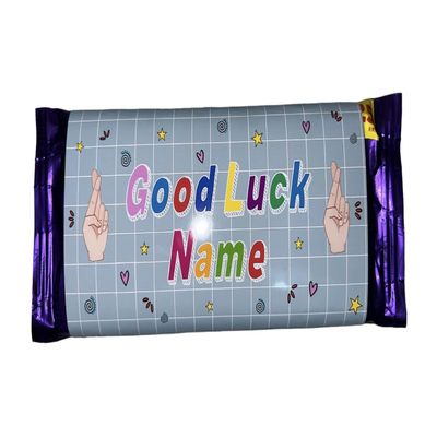 Personalised Good Luck Chocolate Bar - hearts