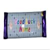 Personalised Good Luck Chocolate Bar - hearts view 1