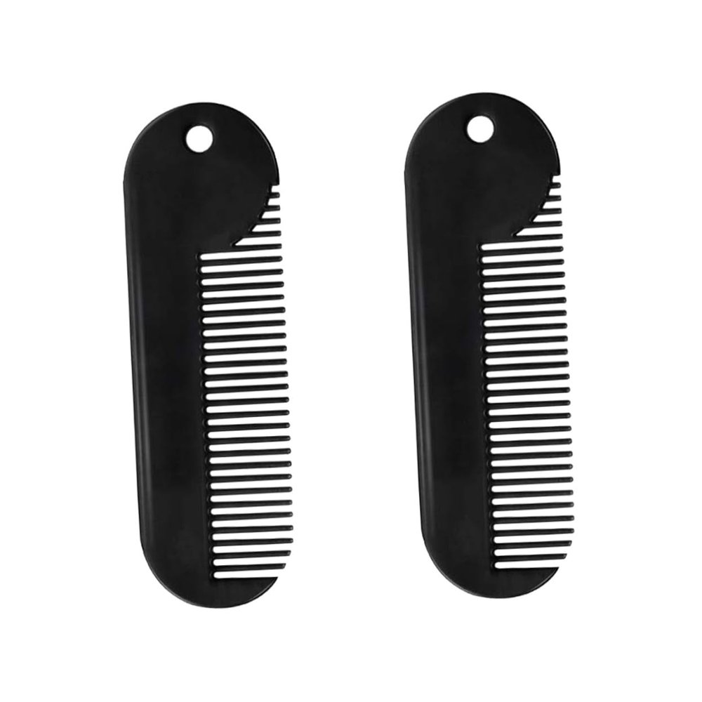 Beaupretty 2pcs Zinc Alloy Beard Comb for Men Sturdy Hair Styling Comb Portable Hair Accessories Useful Beard Supply for Daily Grooming and Salon Use