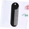 minkissy 2pcs Zinc Alloy Beard Comb Portable Hair Styling Tool for Men Grooming Accessory for Beard Hair for Travel and Everyday Use Black view 4