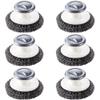6Pcs Stainless Steel Wool Scrubber with Handle, Dish Scrubber Cleaning Supplies for Pots, Pans, Grills, Dishes view 1