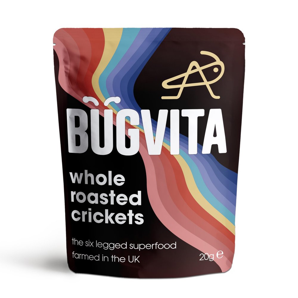 Whole Roasted Crickets (Edible Insects) | 20g | Unseasoned | Farmed in The UK | Bugvita, The Six Legged Superfood