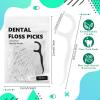 Baderke 200 Count Dental Floss Picks Bulk Non Breakable Dental Floss Flossers for Adults Tooth Picks Flossers Teeth Cleaning Dental Floss Flossers for Family Pack Travel (White) view 2