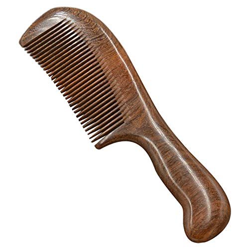 Karriter Sandalwood Wide Tooth Comb Curly Hair Portable Coarse Tooth Wooden Comb Hair Massage Tool Fine