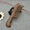 Karriter Sandalwood Wide Tooth Comb Curly Hair Portable Coarse Tooth Wooden Comb Hair Massage Tool Fine view 2