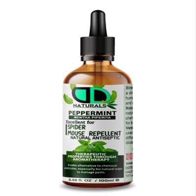 Spider & Mouse Insect Repellent with Peppermint Essential Oil - Body Oil Deet Free (100ml Glass Dropper)