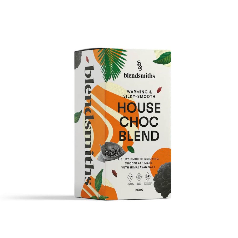 BLENDSMITHS | House Chocolate Blend | Vegan Hot Chocolate Ivory Coast Cocoa Drinking Hot Chocolate | 250g Box - 11 servings