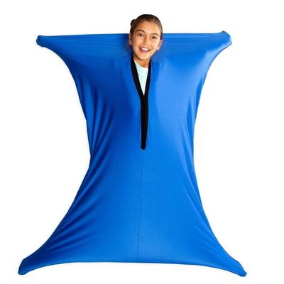 SZSMART Sensory Body Sock for Kids, 47"x27" Full-Body Wrap Stretchy Body Sox to Relieve Stress for Children with Autism, Anxiet (Blue, M/114-137cm)