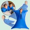 SZSMART Sensory Body Sock for Kids, 47"x27" Full-Body Wrap Stretchy Body Sox to Relieve Stress for Children with Autism, Anxiet (Blue, M/114-137cm) view 2