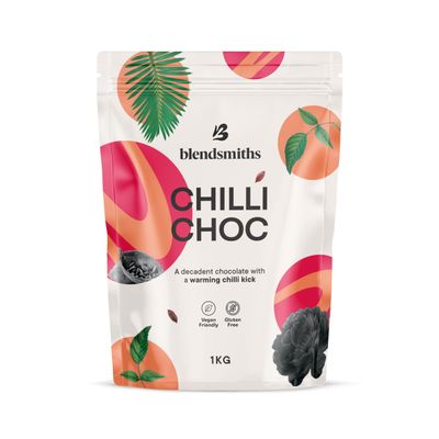 BLENDSMITHS | Chilli Chocolate Blend | Speciality Drinking Chocolate | Chilli Spiced Hot Chocolate Powder | 1kg Bag - 52 servings