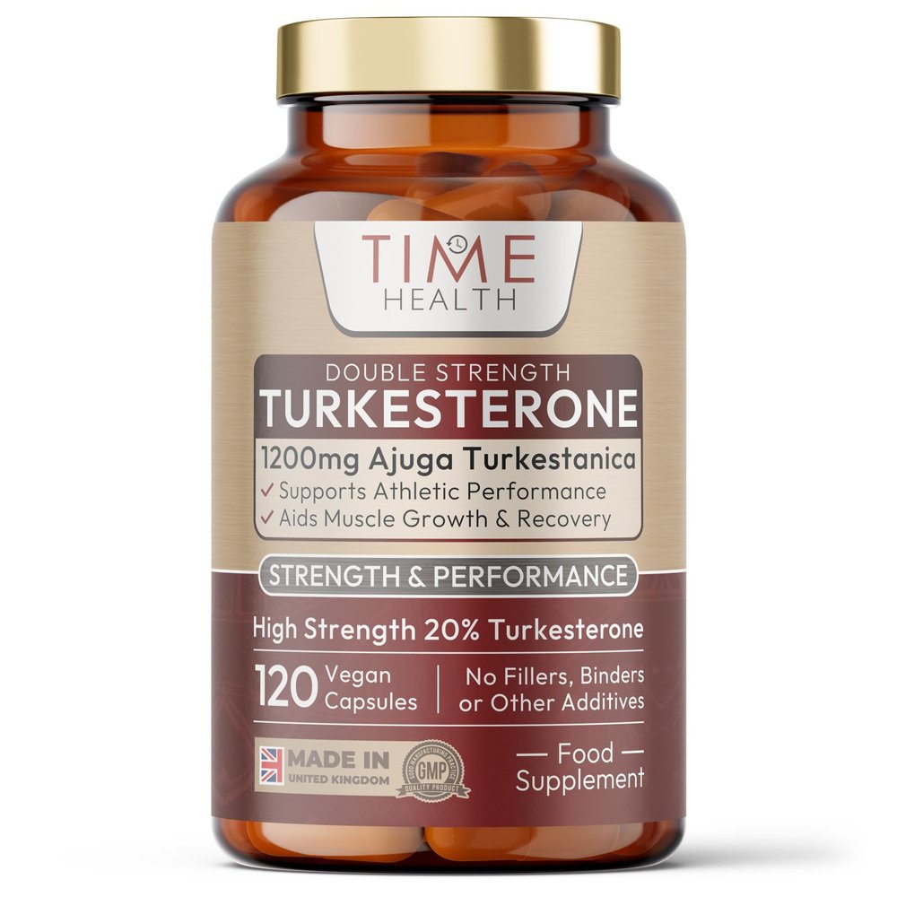 New: Turkesterone - 120 Capsules / 40 Day Supply - Double Strength 20% Standardised - 1200mg - Muscle Growth & Recovery - Athletic Performance - Ajuga Turkestanica Extract - UK Made - GMP