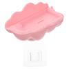 2pcs Cloud Wall Mounted Soap Box Shower Soap Bar Holder Sink Tray Cute Soap Dish Convenient Soap Dish No Punch Soap Holder Soap Supply Bath Abs Pink Baby Drying Rack Mini view 1