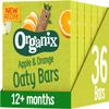 Organix Apple and Orange Organic Soft Oaty Snack Bars Multipack, Toddler Snack, No Added Sugar, 6 x 23 g Bars Per Box (6 Boxes Total)