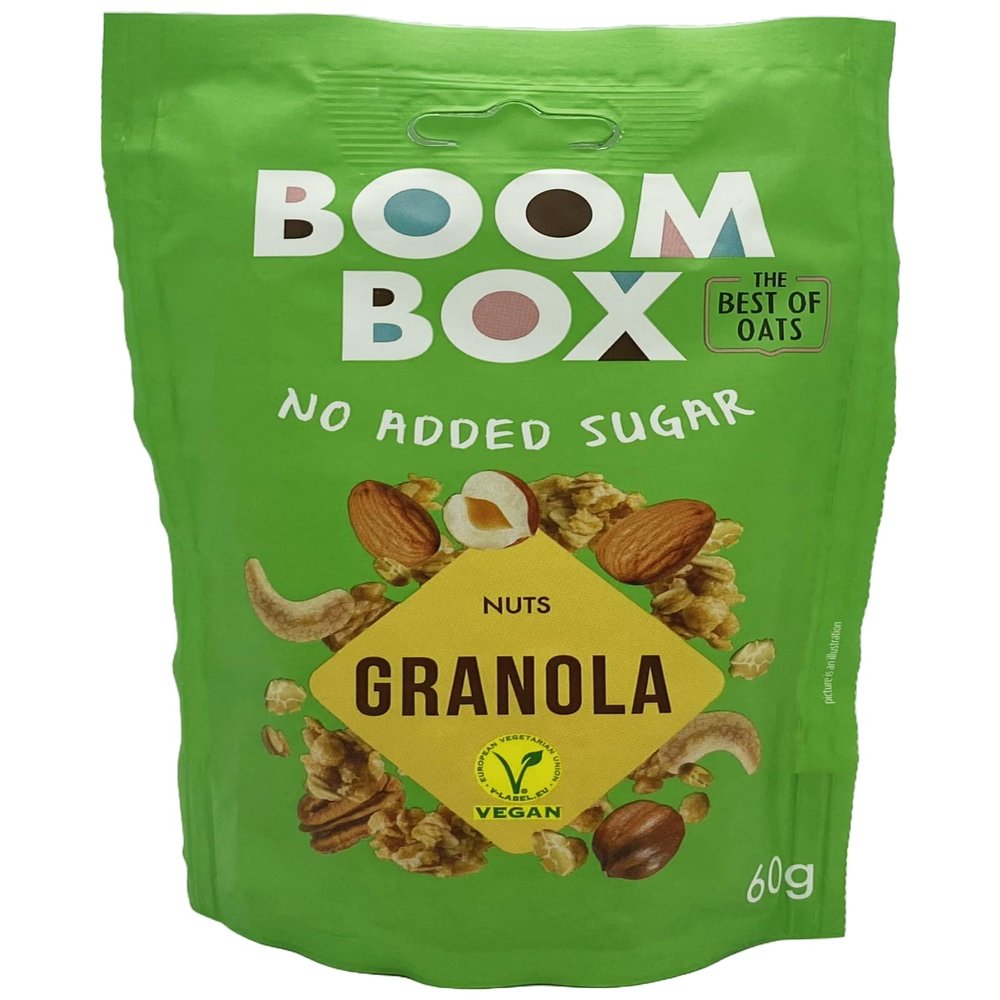 BOOM BOX High Protein Chocolate Oat Granola - 300g, Energizing and Indulgent Breakfast (60G, Muesli-nuts)