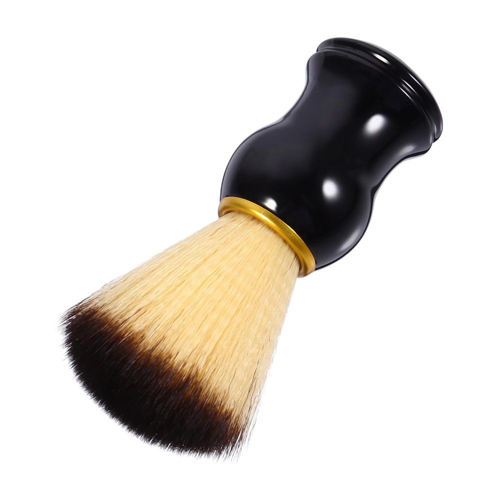 FRCOLOR Foaming Shaving Brush and Beard Care Brush with Wooden Handle Nylon Bristles for Mens Grooming and Travel Beard Maintenance Tool Random Color
