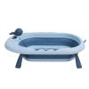 Folding Baby Temperature Sensing Bathtub for Dolphin Newborn Household Tub Temperature Realtime Temperature Bathtub Big Pail for Infant Steel Mop Handle Buckets (#4) view 1