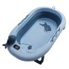 Folding Baby Temperature Sensing Bathtub for Dolphin Newborn Household Tub Temperature Realtime Temperature Bathtub Big Pail for Infant Steel Mop Handle Buckets (#4) view 2