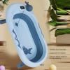 Folding Baby Temperature Sensing Bathtub for Dolphin Newborn Household Tub Temperature Realtime Temperature Bathtub Big Pail for Infant Steel Mop Handle Buckets (#4) view 4