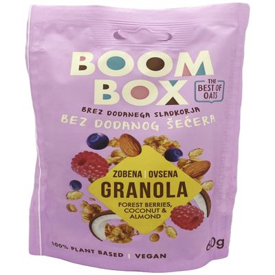 BOOM BOX High Protein Chocolate Oat Granola - 300g, Energizing and Indulgent Breakfast (60G, Muesli-coco,almond,fruit)