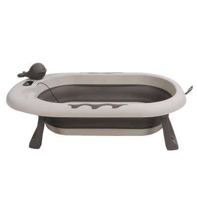 Folding Baby Temperature Sensing Bathtub for Dolphin Newborn Household Tub Temperature Realtime Temperature Bathtub Big Pail for Infant Steel Mop Handle Buckets (#3)