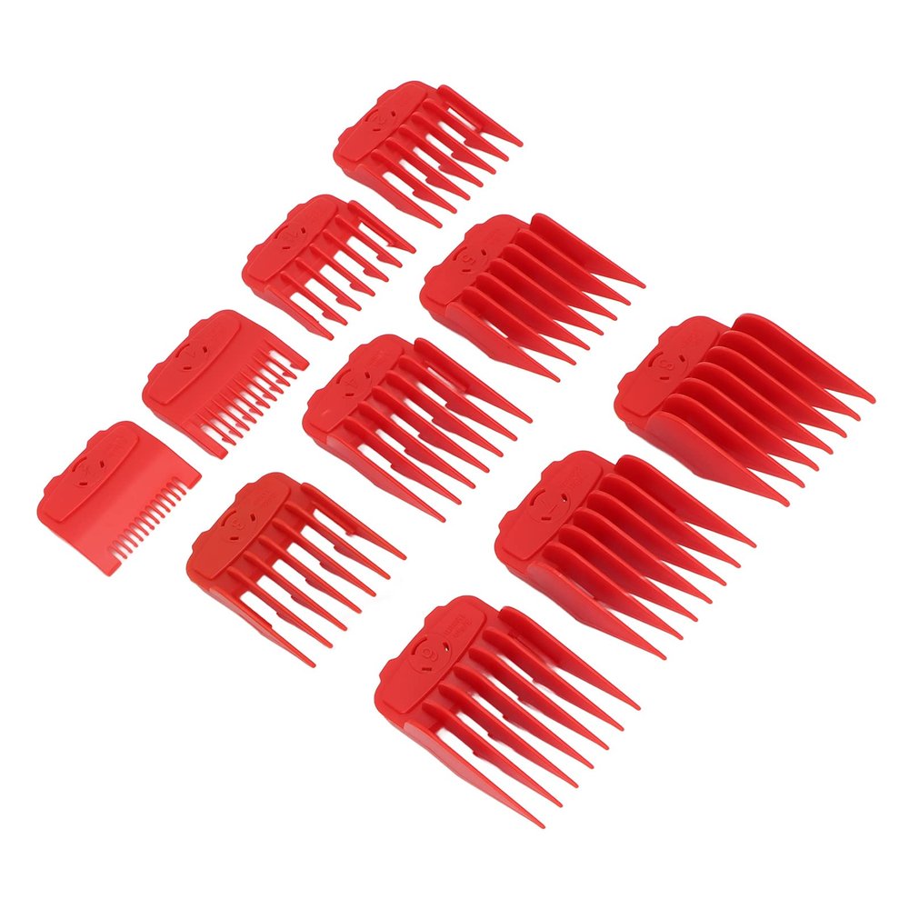 Hair Clipper Guide Combs 10 Pieces Replacement Trimmer Guide Set Comb Beard and Mustache Trimmer Compatible Cutting Guide Attachment with Storage Box 1.5mm X 25mm