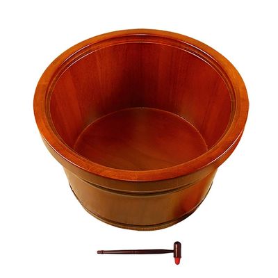 SilteD Bucket For Foot Bath,Sauna Accessories Sauna Bucket Water Bucket,Handmade Wooden Footbath Tubs,Foot Relaxing Barrel Present