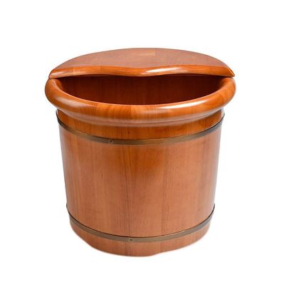 SilteD Sauna Wooden Bucket,Spa, Sauna,Soak,Handmade Massage Bucket Foot Bath,Foot Spa Wash Bucket Feet Bath Basin Tub Present