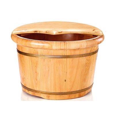 SilteD Sauna Wooden Bucket,Spa, Sauna,Soak,Handmade Massage Bucket Foot Bath,Foot Spa Wash Bucket Feet Bath Basin Tub (Color : B) Present