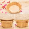 SilteD Sauna Wooden Bucket,Spa, Sauna,Soak,Handmade Massage Bucket Foot Bath,Foot Spa Wash Bucket Feet Bath Basin Tub (Color : B) Present view 4