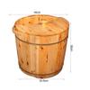 SilteD Bucket For Foot Bath,Sauna Accessories Sauna Bucket Water Bucket,Handmade Wooden Footbath Tubs,Foot Relaxing Barrel Present view 3