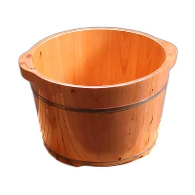 SilteD Bucket For Foot Bath,Sauna Accessories Sauna Bucket Water Bucket,Handmade Wooden Footbath Tubs,Foot Relaxing Barrel Present